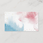 水彩ジェンダーリビールおむつラッフルチケット エンクロージャーカード (裏面)