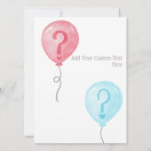 水彩ジェンダーリビールパーティーゲームカード 招待状 (裏面)