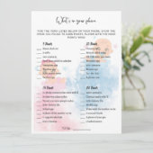 水彩ジェンダーリビールパーティーゲームカード 招待状 (スタンド正面)