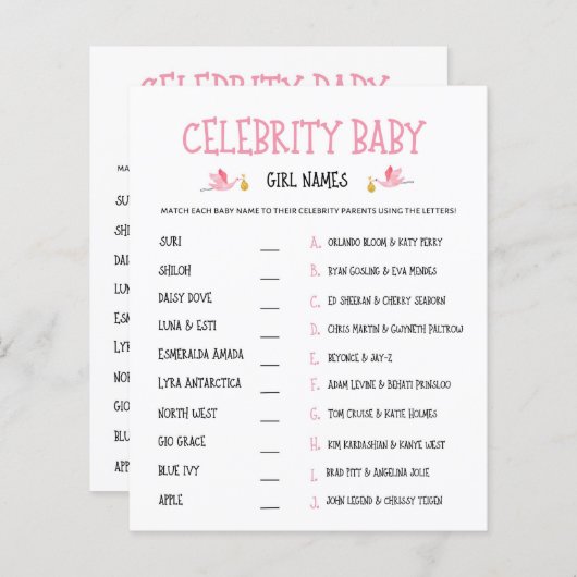 水彩ジェンダーリビール有名人ベビーガール名 (正面/裏面)