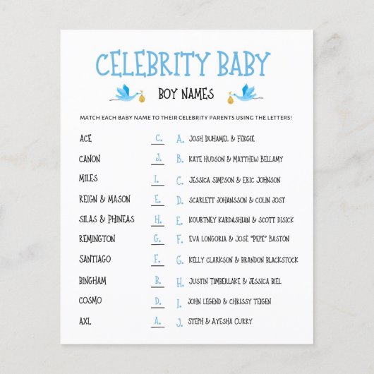 水彩ジェンダーリビール有名人男の赤ちゃん名 (裏面)