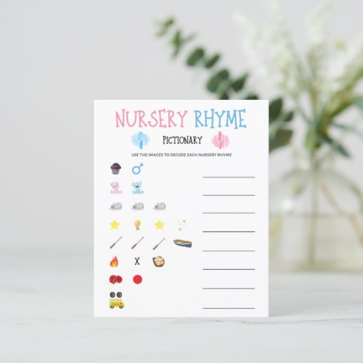 水彩ジェンダー明らかにする子供部屋韻ゲーム (スタンド正面)