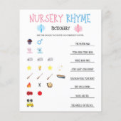 水彩ジェンダー明らかにする子供部屋韻ゲーム (裏面)