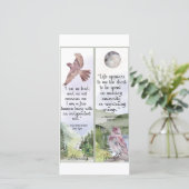 水彩ジェーンアイレブック引用文鳥ブックマーク カード (スタンド正面)