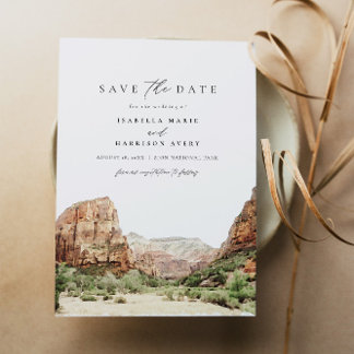 水彩ジオン国立公園の保存日 招待状