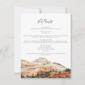 水彩ジオン国立公園の結婚詳細インビ 招待状 (正面)