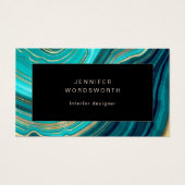 水彩ジオードグリーンブラックアガテマラカイト (正面)