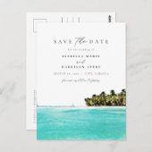 水彩ジャマイカビーチトロピカルアイランド ポストカード (正面/裏面)