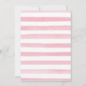 水彩ジャングルサファリ動物の女の子の誕生日 サンキューカード (裏面)