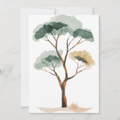 水彩ジャングルサファリ動物ベビーシャワー 招待状 (裏面)