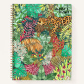 水彩ジャングルバックツースクール手帳 ノートブック (正面)