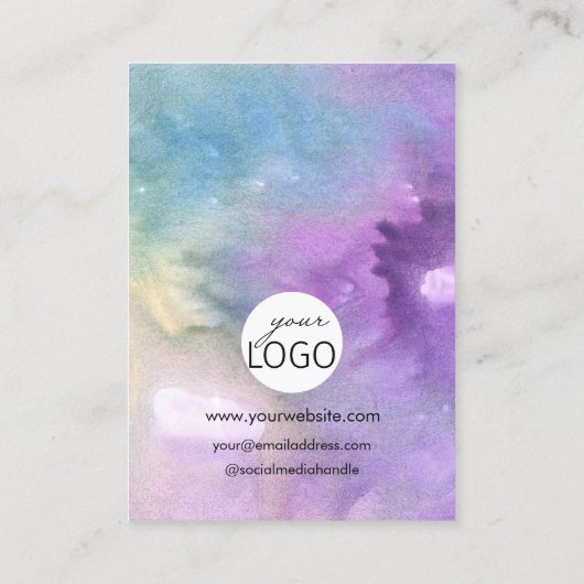 水彩ジュエリーロゴネックレスディスプレイ 名刺 (裏面)