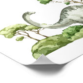 水彩ジュラシック恐竜ドリンク看板 ポスター (角)