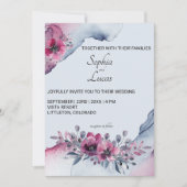 水彩ジュリア フラワーの結婚式招待状 招待状 (正面)