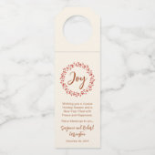 水彩ジョイクリスマスローズヒップリース 企業の ボトルネックタグ (正面)