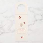 水彩ジョイクリスマスローズヒップリース 企業の ボトルネックタグ (裏面)