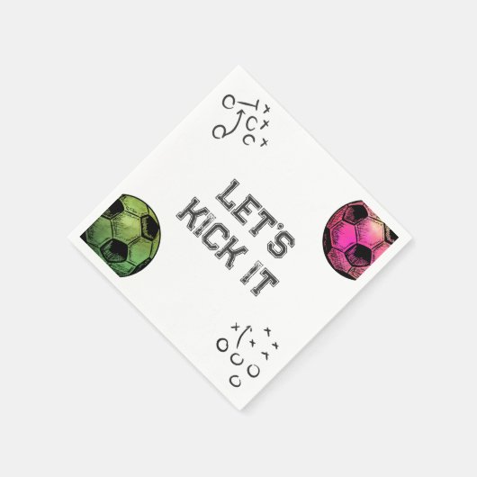 水彩ジョイントサッカーパーティーナプキン スタンダードカクテルナプキン (角)
