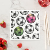 水彩ジョイントサッカーパーティーナプキン スタンダードランチョンナプキン (インサイチュ)