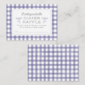 水彩ジンガムパープルオムツラッフル エンクロージャーカード (正面/裏面)