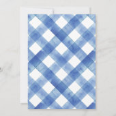 水彩ジンガム女性のカーボーイ卒業 招待状 (裏面)