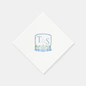 水彩ジンジャージャーブロモグラ結婚ムの紋章 スタンダードカクテルナプキン (角)