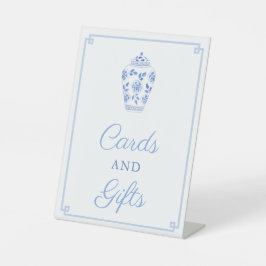 水彩ジンジャージャー瓶ウェディングカードとギフト 台座サイン