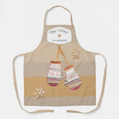 水彩ジンジャーブレッドキャラメルトーン エプロン (正面)