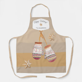 水彩ジンジャーブレッドキャラメルトーン エプロン