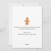 水彩ジンジャーブレッドマンメリークリスマス シーズンカード (裏面)