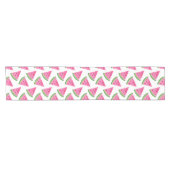 水彩スイカくさび模様 ショートテーブルランナー (横)