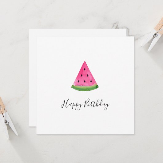 水彩スイカくさび カード (正面/裏面インサイチュ)