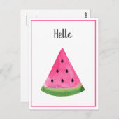 水彩スイカくさび ポストカード (正面/裏面)