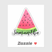 水彩スイカのスライス名 シール (シート)