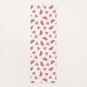 水彩スイカのスライス模様モノグラム ヨガマット (裏面)