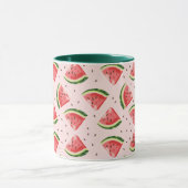 水彩スイカのフルーツパターン マグカップ (中央)