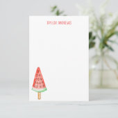 水彩スイカのポスチャノートカード サンキューカード (スタンド正面)