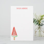 水彩スイカのポピクル 便箋 (スタンド正面)