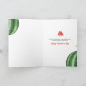 水彩スイカハートバレンタインデー折り シーズンカード (内部)