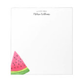 水彩スイカパーソナライズされた ノートパッド (正面)