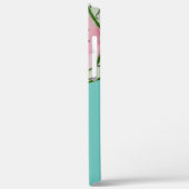 水彩スイカピンクティール（緑がかった色） モノグラムの Case-Mate iPhoneケース (裏面 / 左)