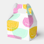 水彩スイカピンク緑イエローパターン フェイバーボックス (裏面サイド)