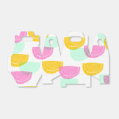 水彩スイカピンク緑イエローパターン フェイバーボックス (折り畳みなし)