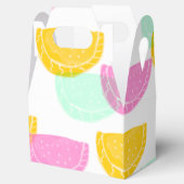 水彩スイカピンク緑イエローパターン フェイバーボックス (オープン)