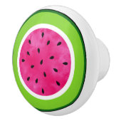水彩スイカ切りラウンド紙コースター セラミックノブ (右)