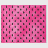 水彩スイカ種子 ラッピングペーパー (フラット)