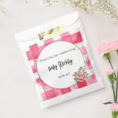 水彩スイカ赤ちゃんガールシャワーパーティー フェイバーバッグ (封をした状態)