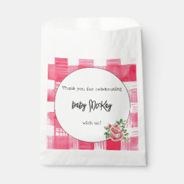 水彩スイカ赤ちゃんガールシャワーパーティー フェイバーバッグ