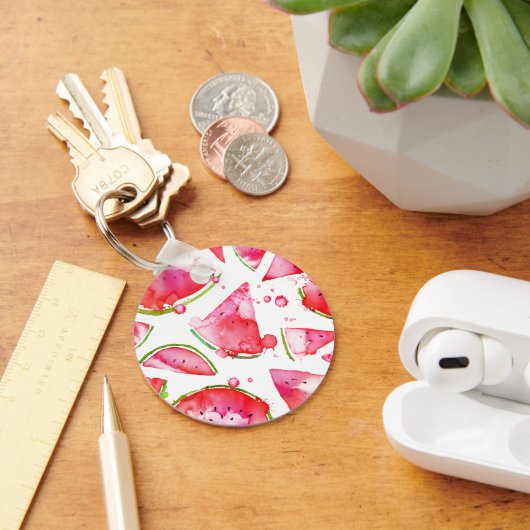 水彩スイカ1 キーホルダー (デスク)
