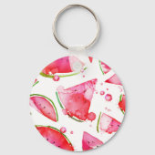 水彩スイカ1 キーホルダー (裏面)