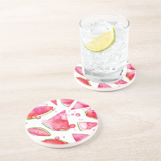 水彩スイカ1 コースター (側面)